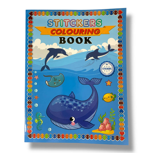 Stickers Coloring Book Sea Animals || دفتر تلوين و ستيكرات الحيوانات البحرية
