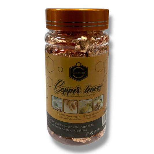 Keep Smiling Copper Leaves || رقائق معدنية كيب سمايلينج لون نحاسي