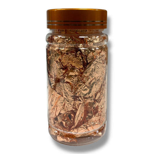 Keep Smiling Copper Leaves || رقائق معدنية كيب سمايلينج لون نحاسي