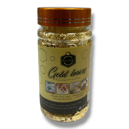 Keep Smiling Gold Leaves || رقائق معدنية كيب سمايلينج لون ذهبي