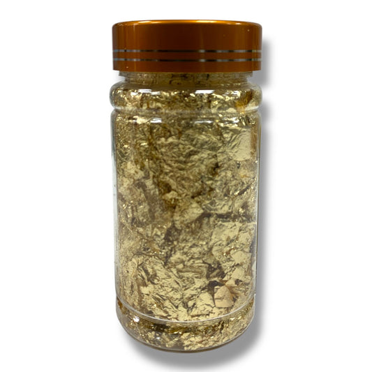 Keep Smiling Gold Leaves || رقائق معدنية كيب سمايلينج لون ذهبي