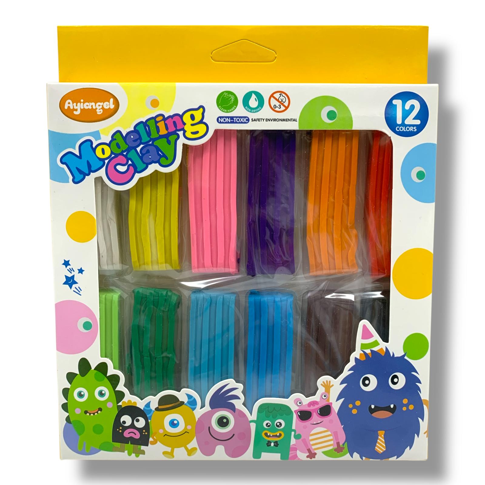 Brick Modeling Clay 12 Colors Monster || طين صلصال اشكال 12 لون مونستر