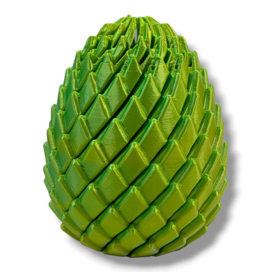 Dragon Egg 3D Printed Woow Crafts Fidget Toy Stress Relief Focus Meditation Enhancer Silky Green || لعبة الراحة النفسية بيضة التنين لتخفيف التوتر و تعزيز التركيز و التامل من واو كرافتس لون اخضر