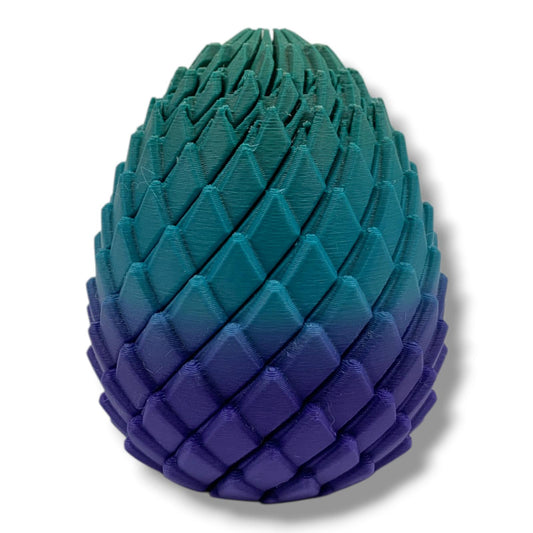 Dragon Egg 3D Printed Woow Crafts Fidget Toy Stress Relief Focus Meditation Enhancer Silky Blue Gradient || لعبة الراحة النفسية بيضة التنين لتخفيف التوتر و تعزيز التركيز و التامل من واو كرافتس لون ازرق مدرج
