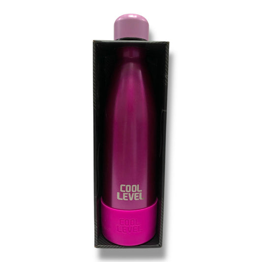 Cool Level Water Bottle 500 ml Double Steel Insulated Shimmering Pink || مطارة ماء كول ليفيل دبل ستيل عازلة للحرارة و البرودة 500 مل وردي لامع