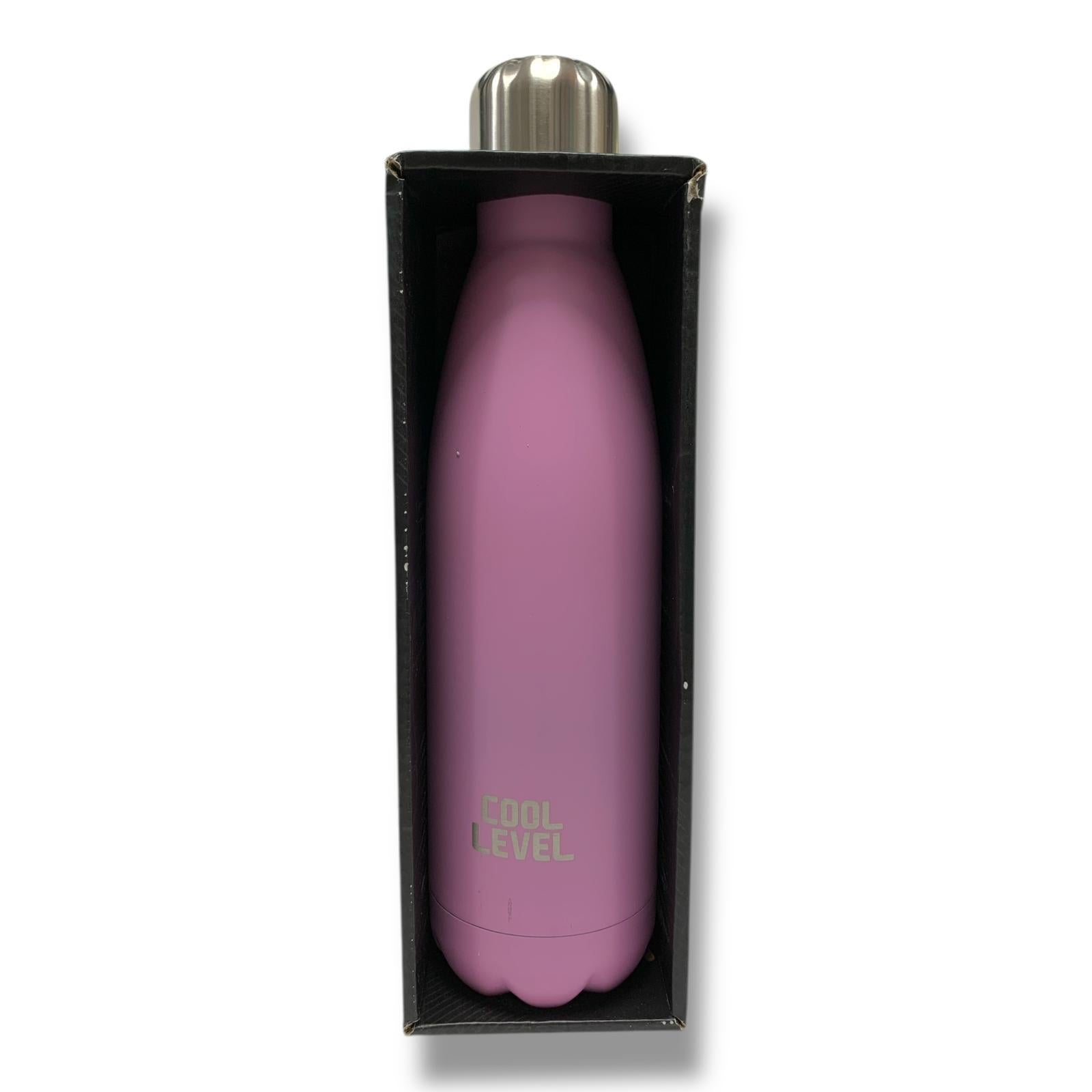 Cool Level Water Bottle 500 ml Double Steel Insulated lavender Steel || مطارة ماء كول ليفيل دبل ستيل عازلة للحرارة و البرودة 500 مل خزامى ستييل