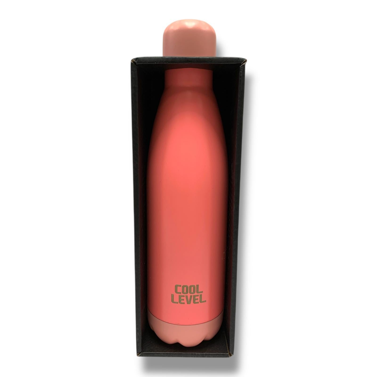 Cool Level Water Bottle 500 ml Double Steel Insulated Orange || مطارة ماء كول ليفيل دبل ستيل عازلة للحرارة و البرودة 500 مل برتقالي