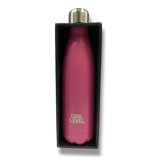 Cool Level Water Bottle 500 ml Double Steel Insulated Pink || مطارة ماء كول ليفيل دبل ستيل عازلة للحرارة و البرودة 500 مل وردي
