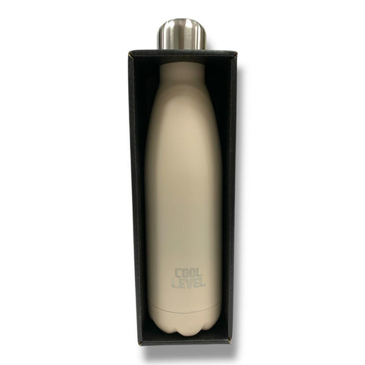 Cool Level Water Bottle 500 ml Double Steel Insulated Cream || مطارة ماء كول ليفيل دبل ستيل عازلة للحرارة و البرودة 500 مل كريمي