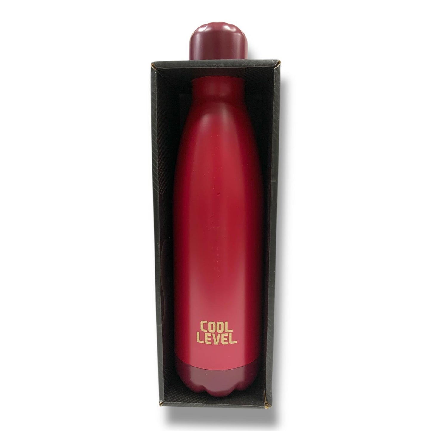 Cool Level Water Bottle 500 ml Double Steel Insulated Red || مطارة ماء كول ليفيل دبل ستيل عازلة للحرارة و البرودة 500 مل أحمر
