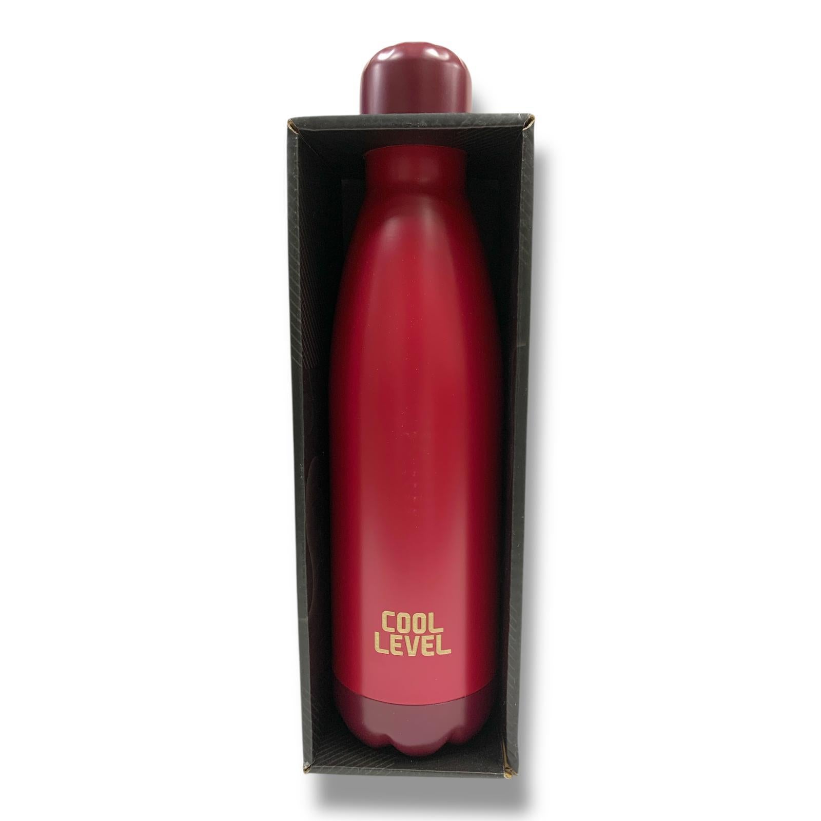 Cool Level Water Bottle 500 ml Double Steel Insulated Red || مطارة ماء كول ليفيل دبل ستيل عازلة للحرارة و البرودة 500 مل أحمر