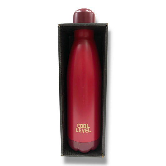 Cool Level Water Bottle 500 ml Double Steel Insulated Red || مطارة ماء كول ليفيل دبل ستيل عازلة للحرارة و البرودة 500 مل أحمر