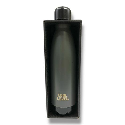 Cool Level Water Bottle 500 ml Double Steel Insulated Black || مطارة ماء كول ليفيل دبل ستيل عازلة للحرارة و البرودة 500 مل اسود