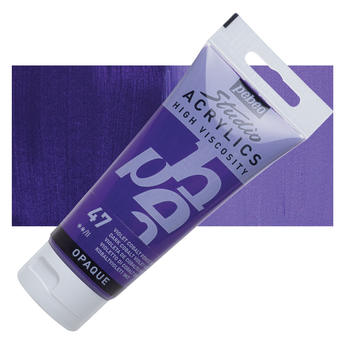 Pebeo Studio Acrylics High Viscosity 100 ml Dark Cobalt Violet || الوان بيبيو اكريليك 100 مل بنفسجي كوبالت