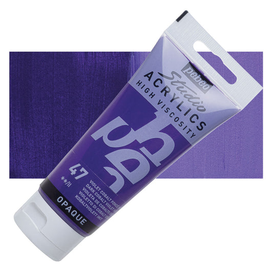 Pebeo Studio Acrylics High Viscosity 100 ml Dark Cobalt Violet || الوان بيبيو اكريليك 100 مل بنفسجي كوبالت