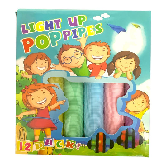 Light Up Pop Pipes 12 Colors Pastel || لعبة الأسطوانة المضيئة ١٢ لون باستيل