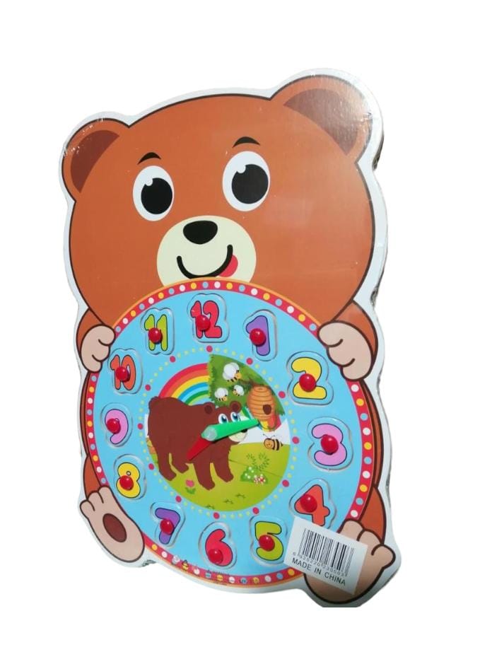 Puzzles Bear Clock 12 Pcs || بازل دبدوب شكل ساعة ١٢ قطعة