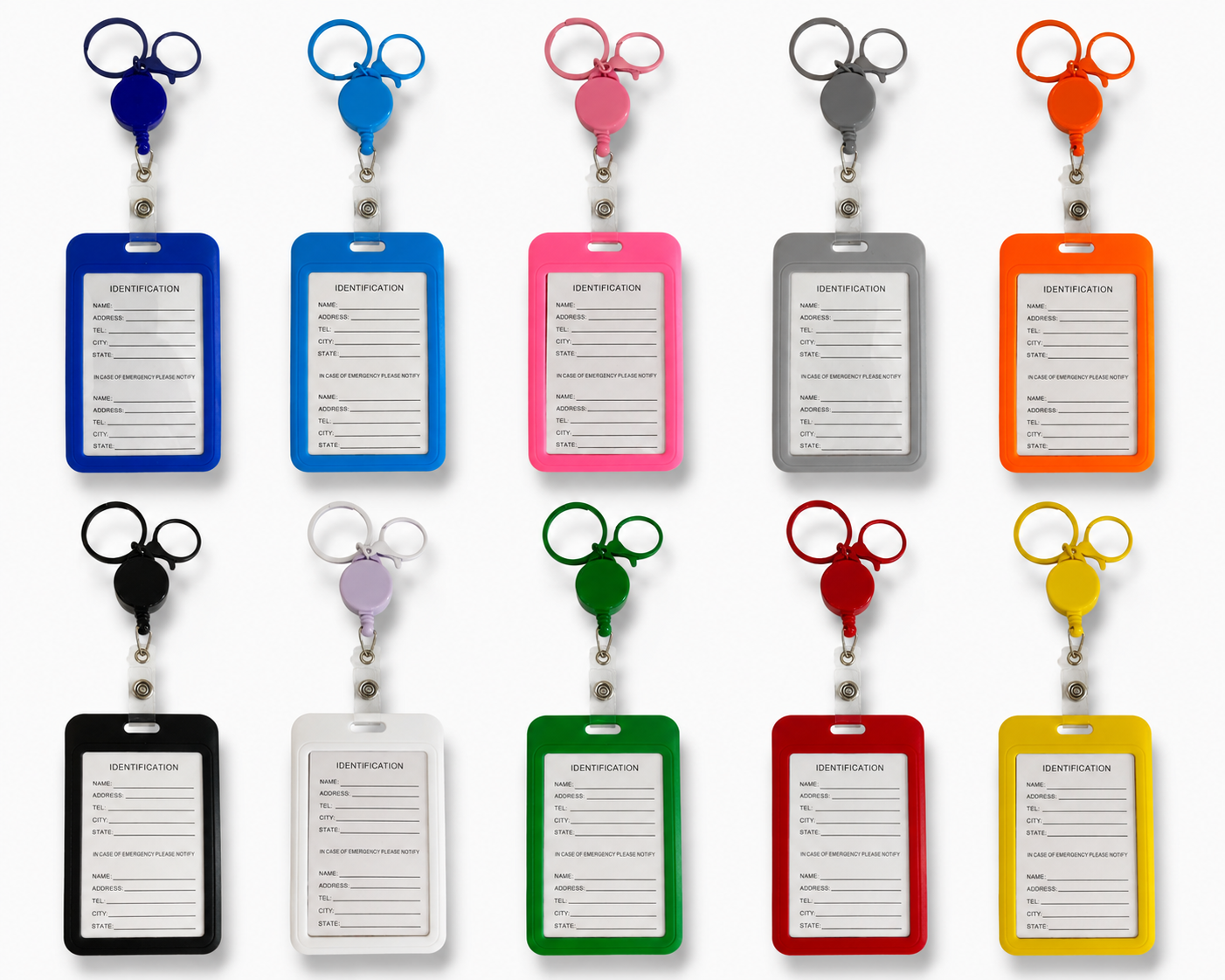 Vertical ID Holder Retractable || غلاف هوية بلاستك بالطول سحاب