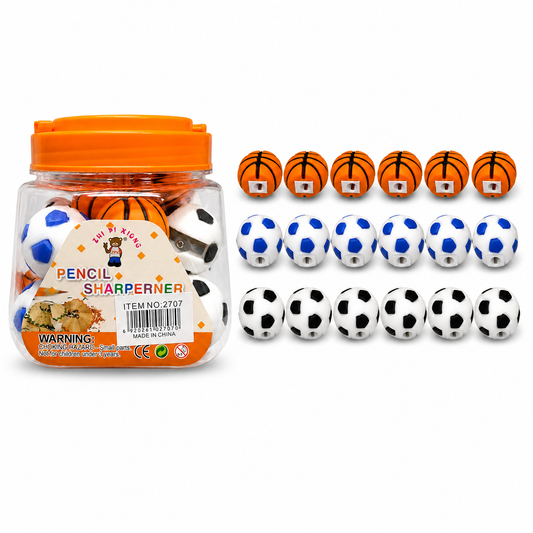 A&T Stationery Package Balls Sharpener 18 Pcs || باكيجات قرطاسية اطلس برايات كرات 18 حبة