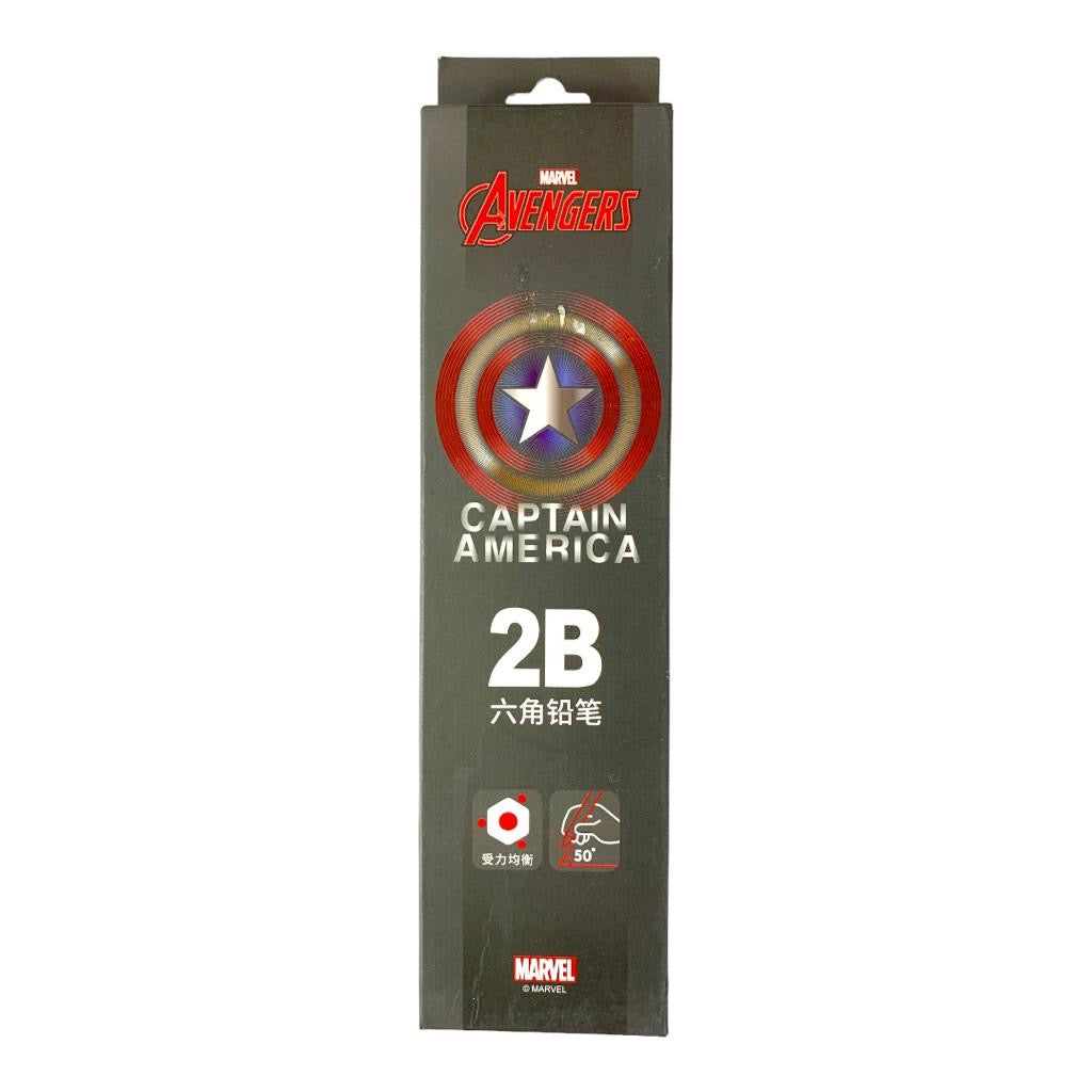 Captain America Pencil Pack 12 Pcs || مجموعة أقلام رصاص ١٢ حبة كابتن اميريكا