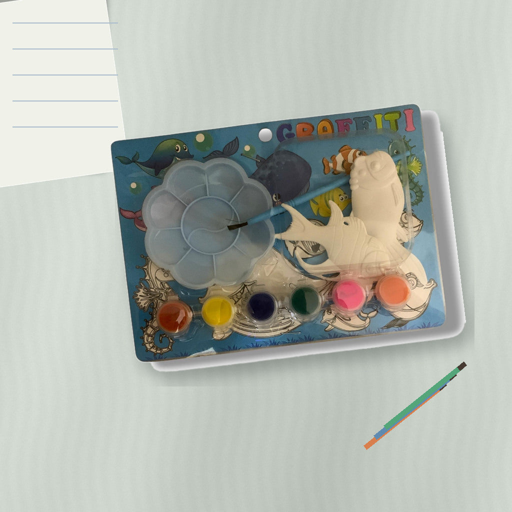 طقم تلوين مجسمات بحرية جرافيتي - أسماك