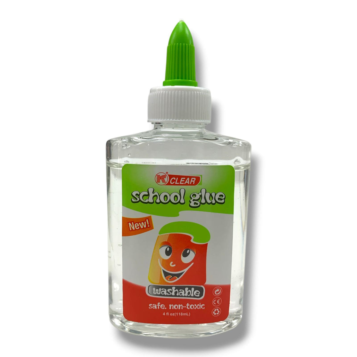 Clear School Glue Washable Safe Non Toxic 118 ml || صمغ سائل شفاف واشابل امن و خالي من الماد الضاره 118 مل