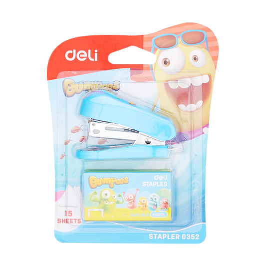 Deli Bumpeez Kids Stapler 15 Sheets || دباسة ديلي اطفال ١٥ ورقة