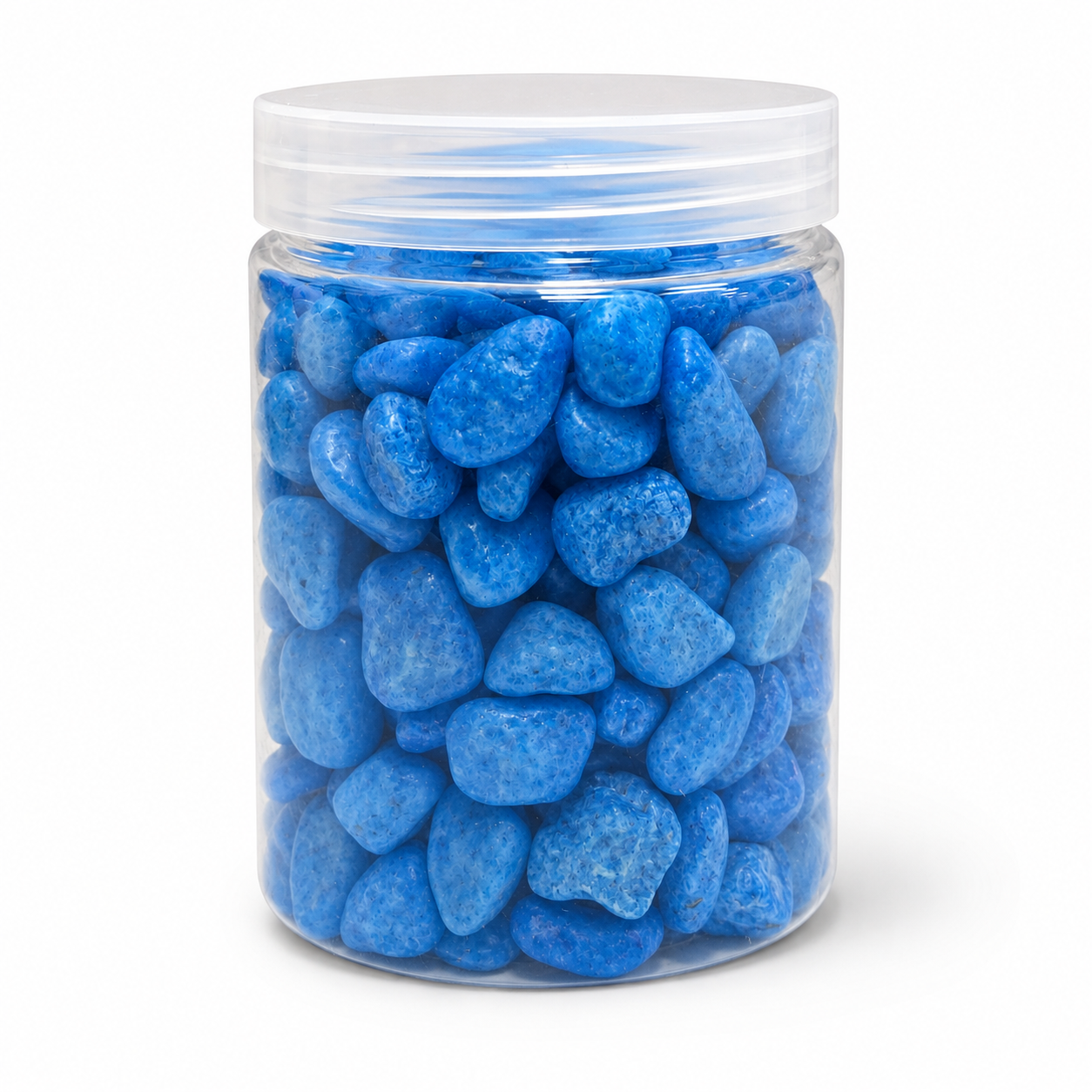 Colored Pebbles Small Pack 250g Blue || احجار ملونه علبه صغيره 250ج ازرق