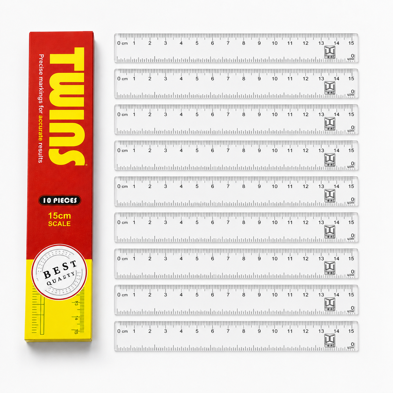 A&T Back to school Offer 10 Rulers 15 cm 6 inches || عرض قرطاسية العودة الى المدرسة علبة مساطر 10 حبة 15 سم 6 انش اي اند تي