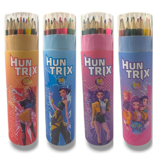 Kpop Demon Hunter Colored Pencils 24 Colors Assorted Models || الوان خشبية كي بوب ديمون هنترز ٢٤ لون موديلات متنوعة