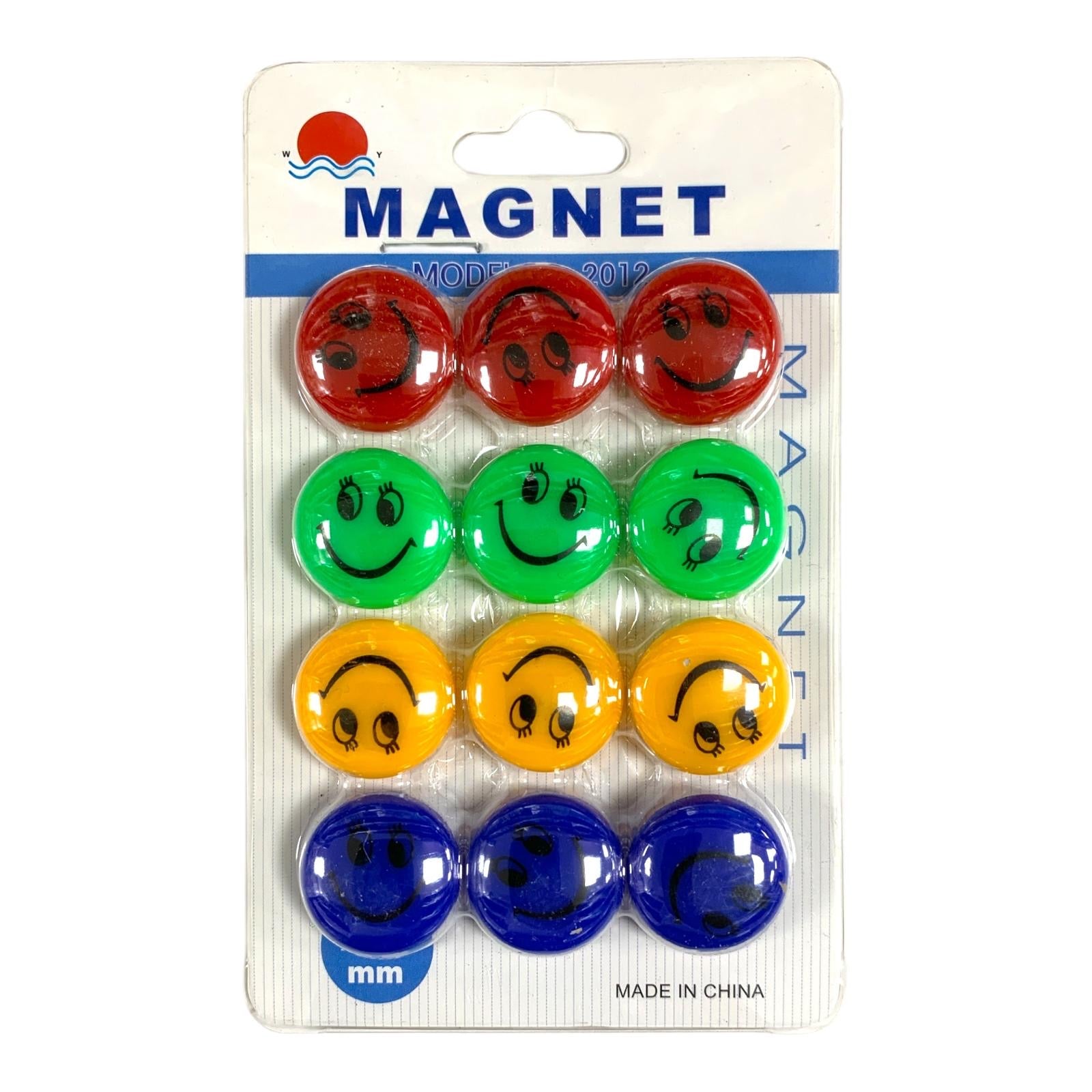 Smiley Magnets Colors 12 Pcs || مغناطيسات سمايلي الوان ١٢ حبة