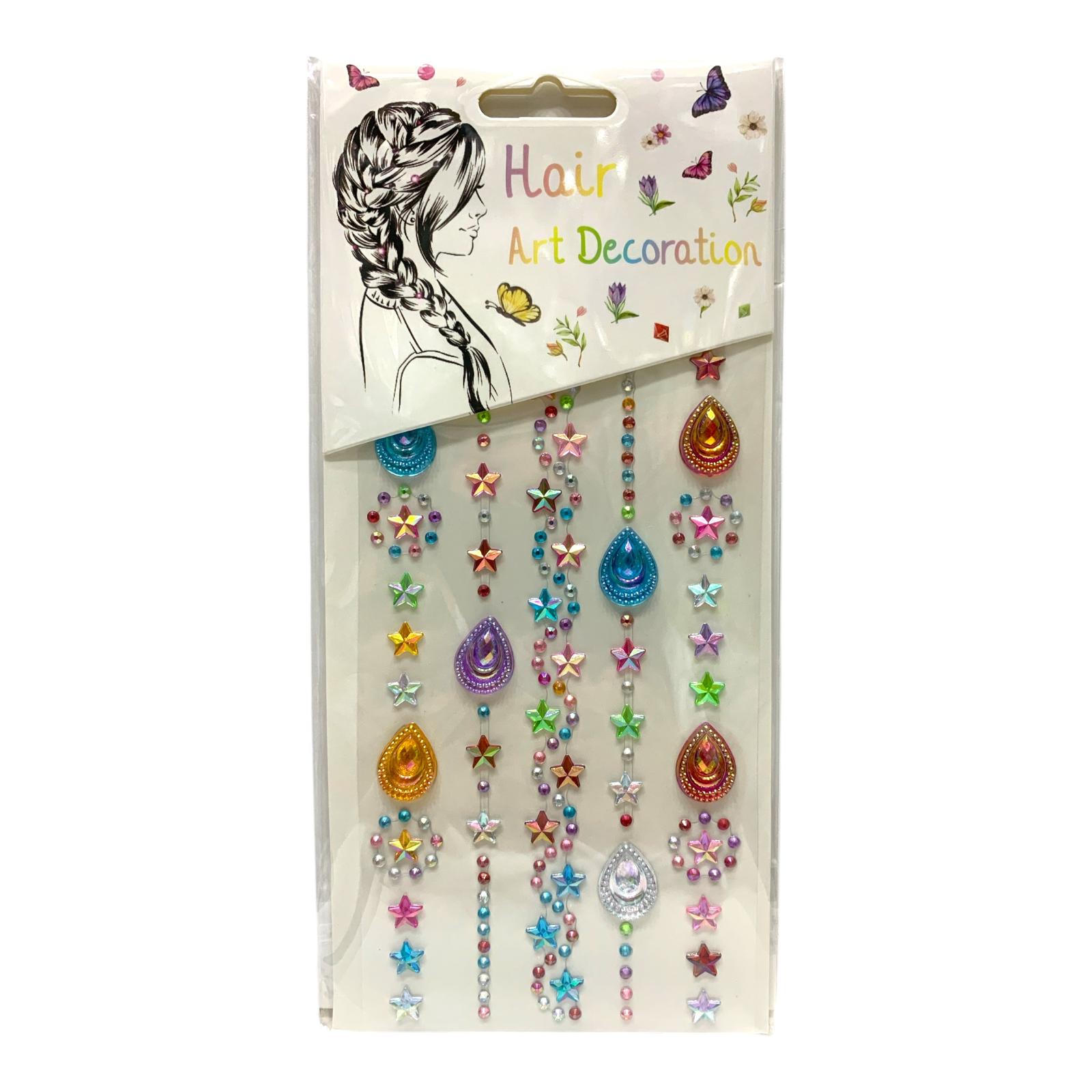 Hair Art Decoration Model Stickers #10 || ستيكرات فنية للشعر موديل رقم #10