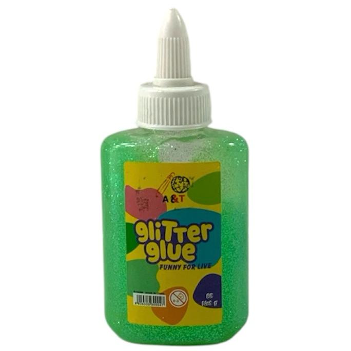 A&T Glitter Glue 88g Light Green || صمغ قلتر اي اند تي ٨٨ جرام لون اخضر فاتح