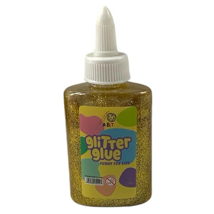 A&T Glitter Glue 88g Gold || صمغ قلتر اي اند تي ٨٨ جرام لون ذهبي