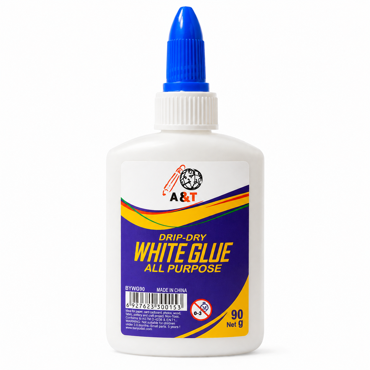 A&T White Art and Craft Glue 90 g || صمغ غرى ابيض وسط 90 جرام
