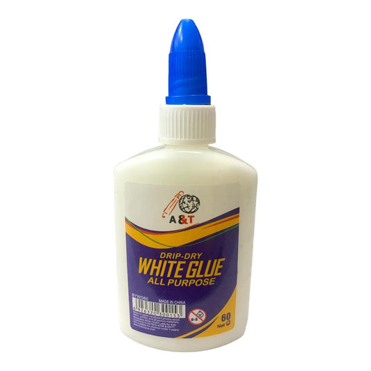 A&T White Art and Craft Glue 60 g || صمغ غرى ابيض صغير 60 جرام