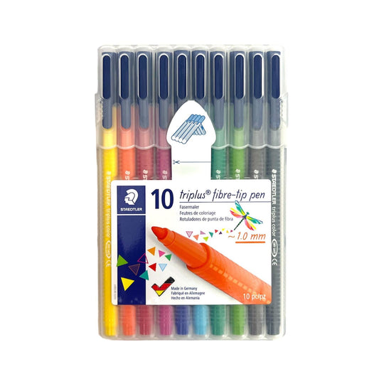 Staedtler Triplus 10 Fibre Tip Pen || علبة الوان شينية ستدلر ١٠ لون
