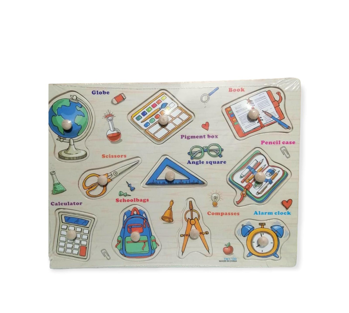 Puzzles School Supplies 10 Pcs || بازل لوازم المدرسة ١٠  قطعة⁩