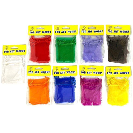 Organza Packs 9 x 6 cm Assorted Colors || اكياس اورجانزا الوان مختلفة حجم ٩*٦ سم