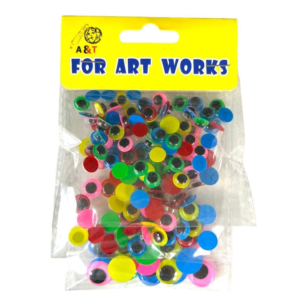 Googly Eyes Mixed Colors and Sizes || عيون بلاستيك الوان و احجام مختلفة