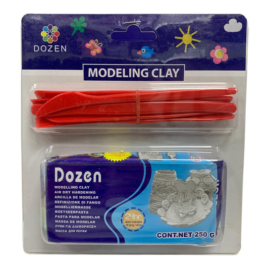 White Modeling Clay 250g with Tools || طين صلصال ابيض ٢٥٠ جرام مع ادوات خزف
