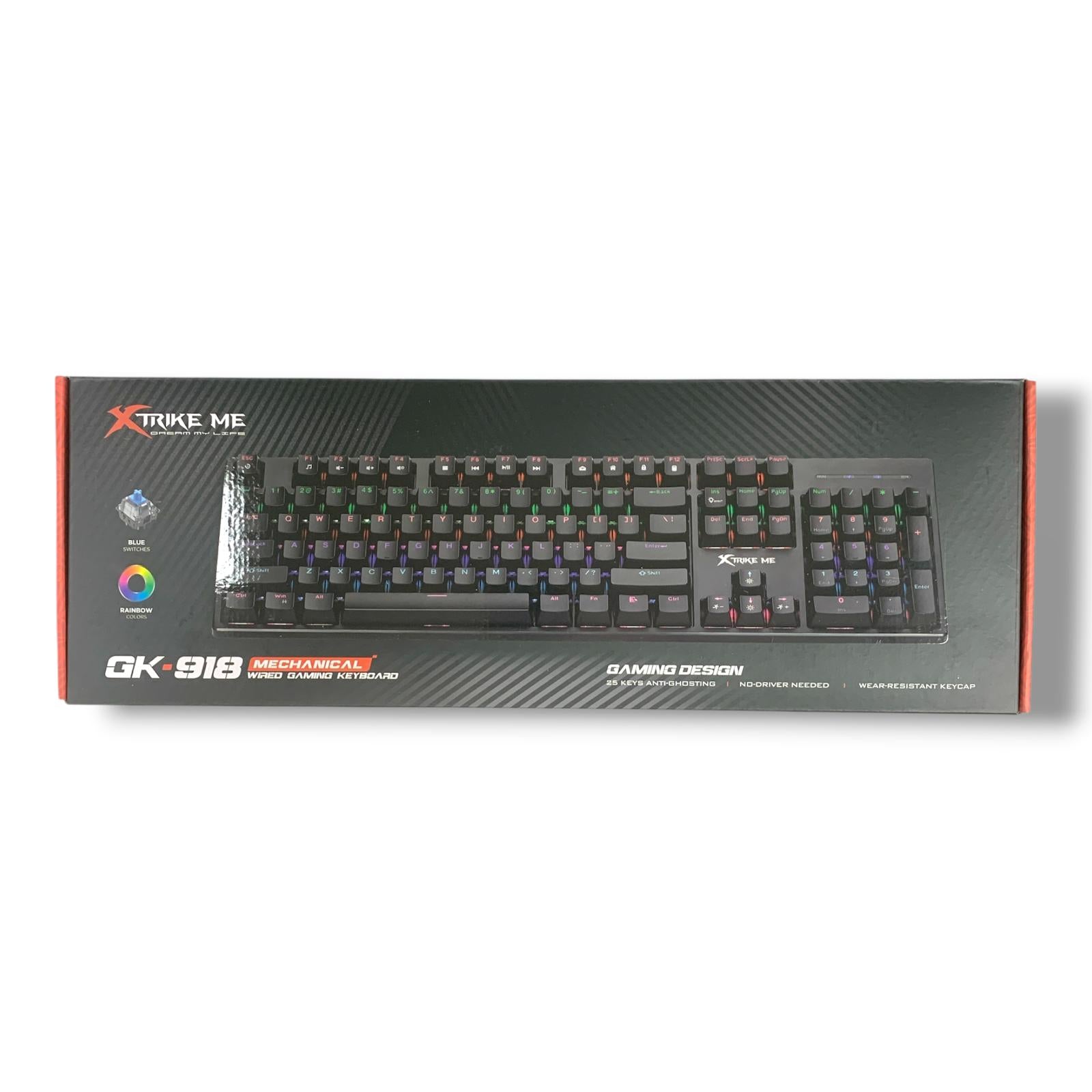 Xtrike Me Gaming Keyboard XT-GK-918 BK || اكس سترايك مي كي بورد للقيمينق