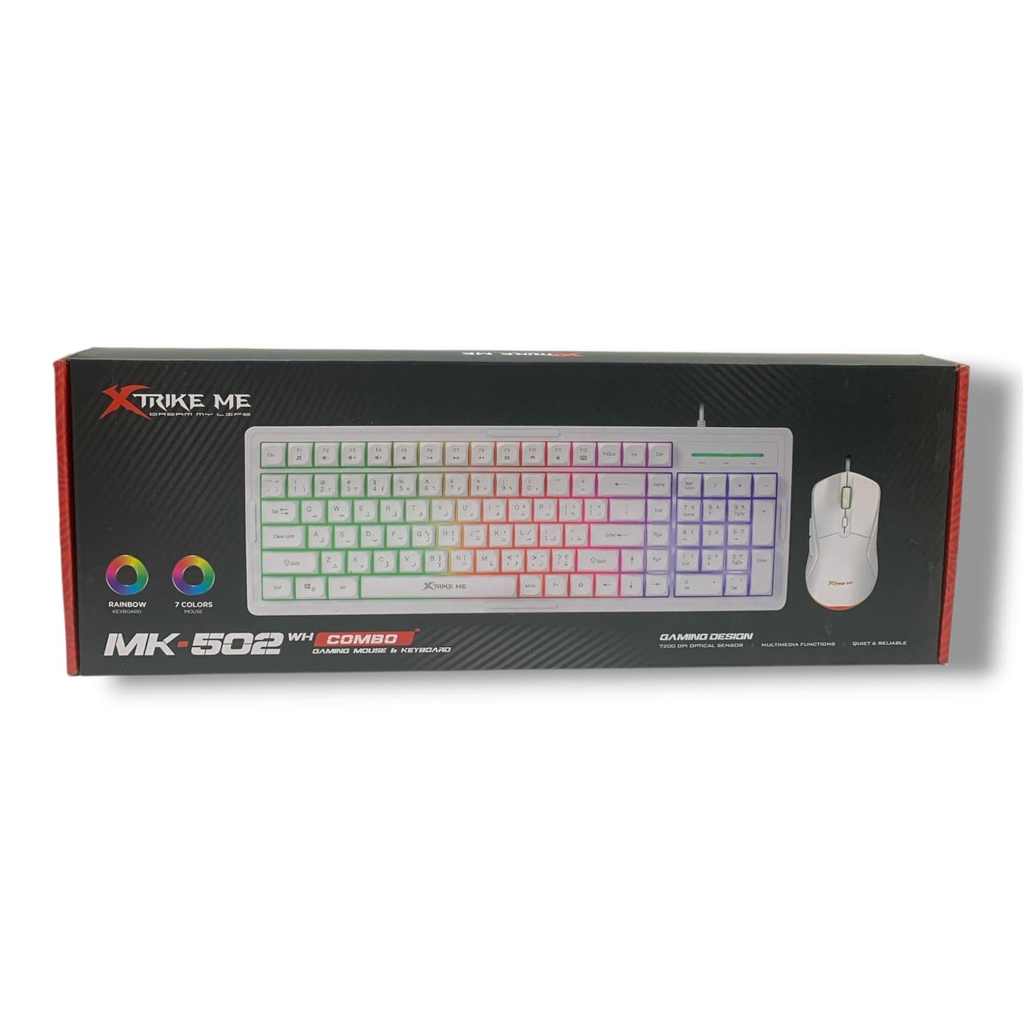 XTRIKE ME XT ME MK-502 WH87 keyboard & wired mouse || باكيج اكس سترايك 2 قطعة 