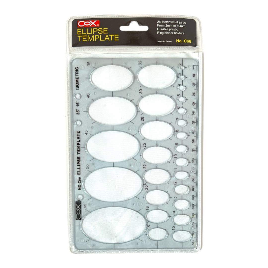 Engineering Cox Ellipse Template Stencil Ruler || مسطرة هندسية ستنسل اشكال بيضاوية