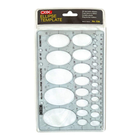 Engineering Cox Ellipse Template Stencil Ruler || مسطرة هندسية ستنسل اشكال بيضاوية