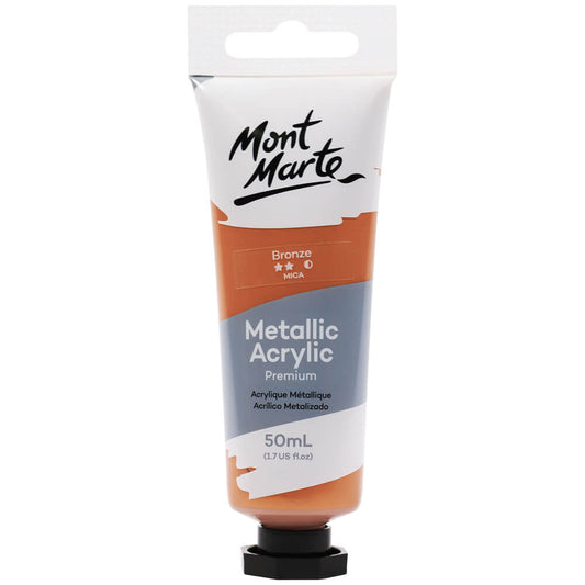 Marte Premium Metallic Acrylic 50 ml Bronze || الوان اكريليك ميتاليك مونت مارت ٥٠ مل لون برونزي