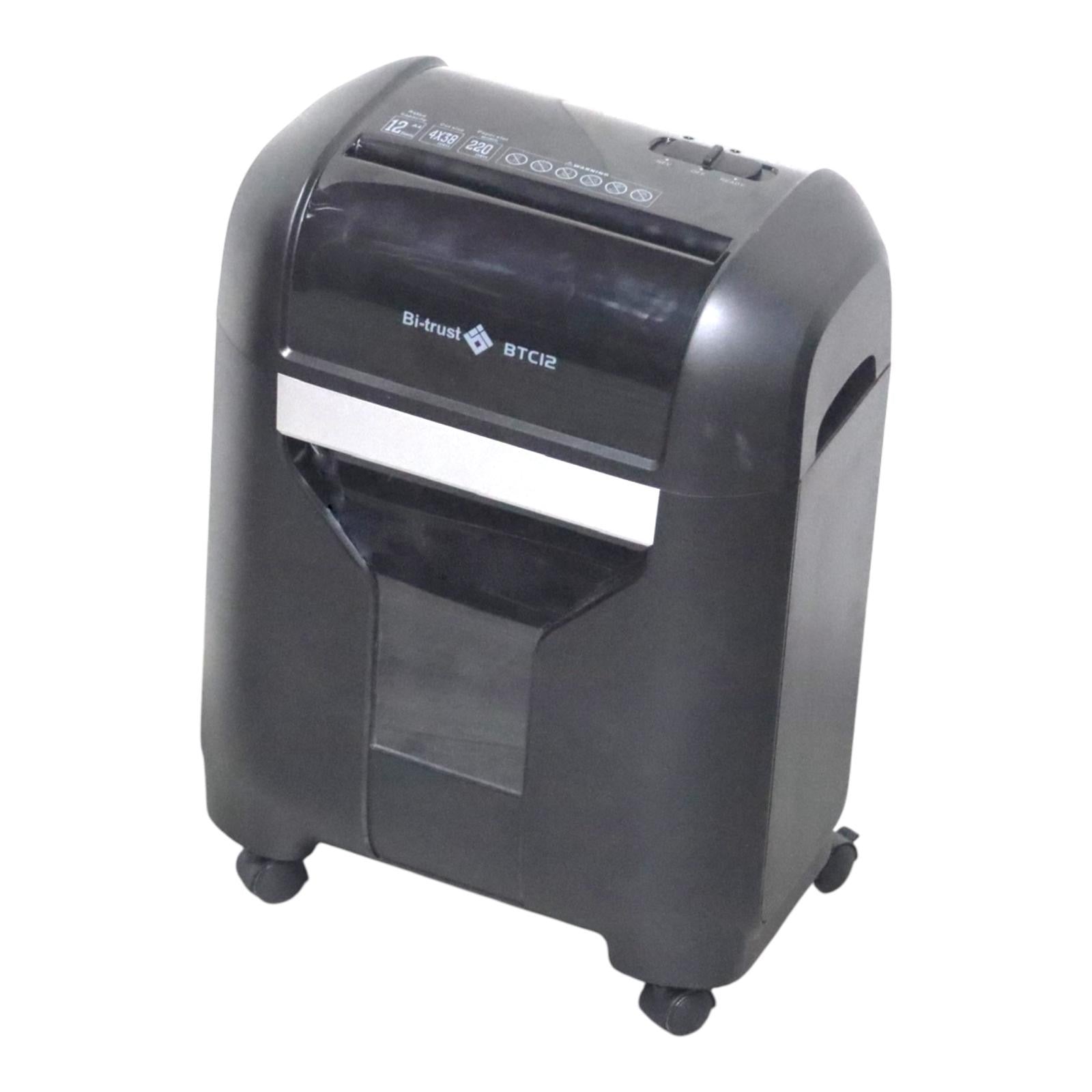 Bi-Trust Paper Shredder BTC12 Crosscut 12 Sheets || فرامة ورق بي ترست كروس كت ١٢ ورقة