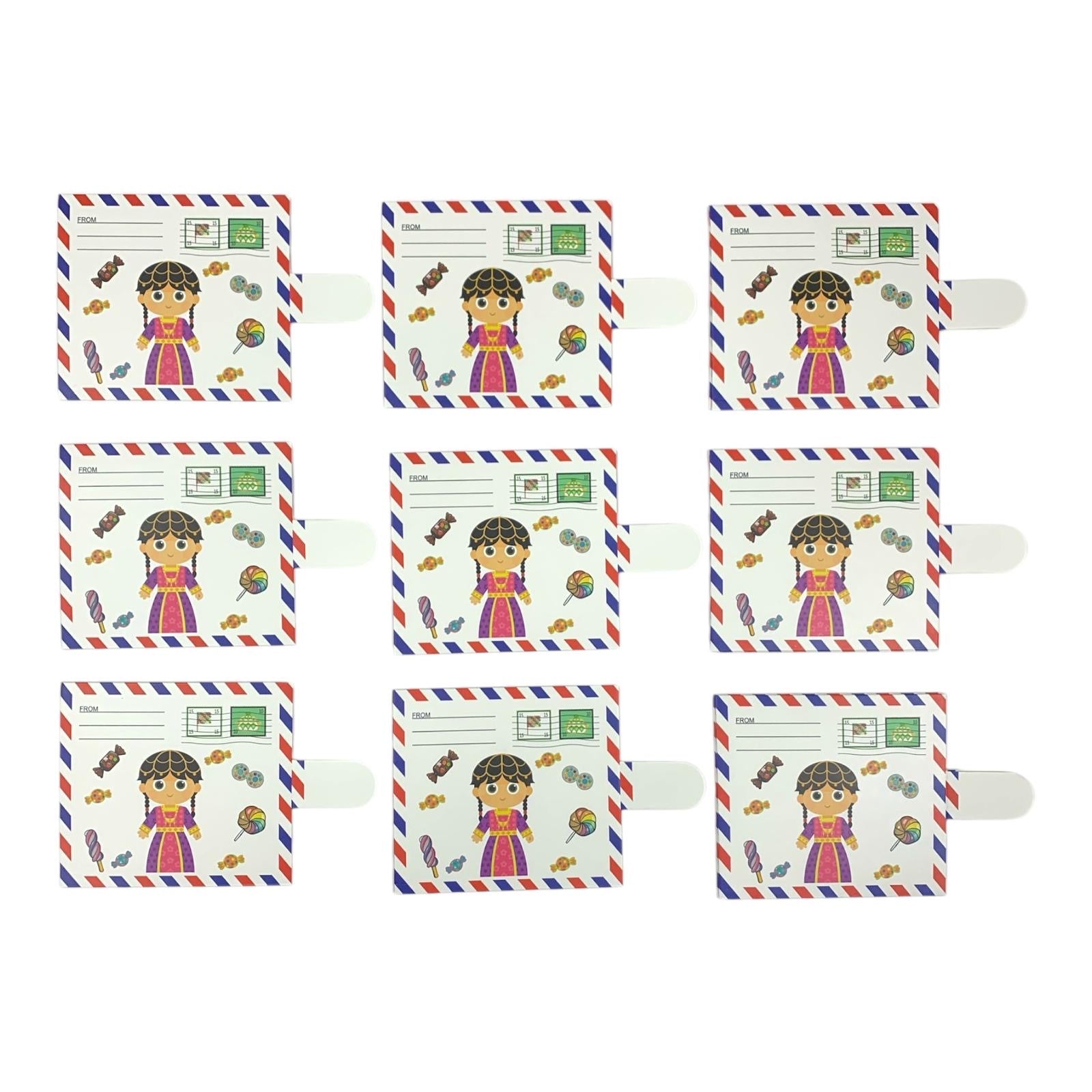 Eid Envelopes Girls 12 Pcs || اظرف عيدية بناتي ١٢ حبة