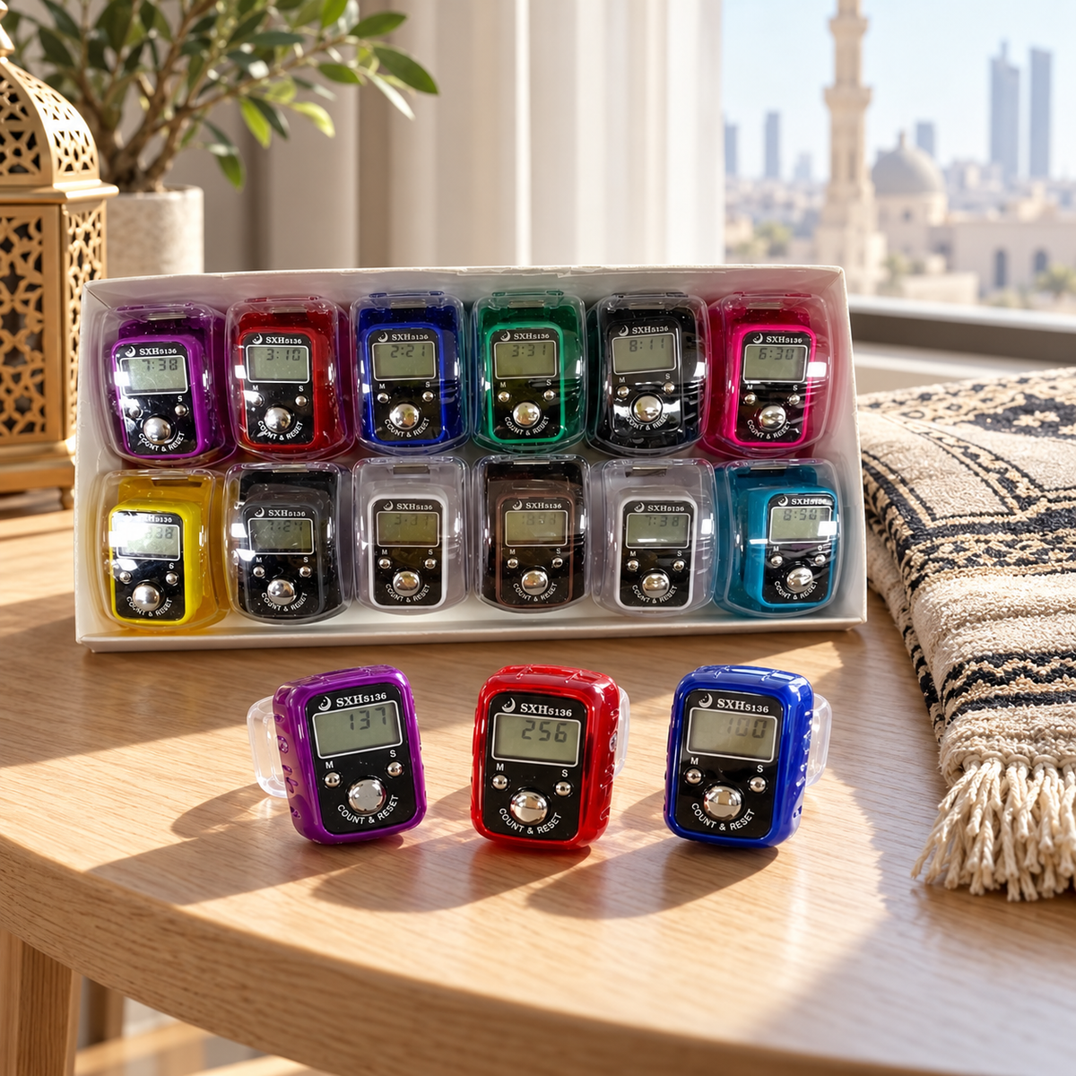 Tasbih Ring Assorted Color by Piece || خاتم تسبيح بعلبة الوان متنوعة بالحبة