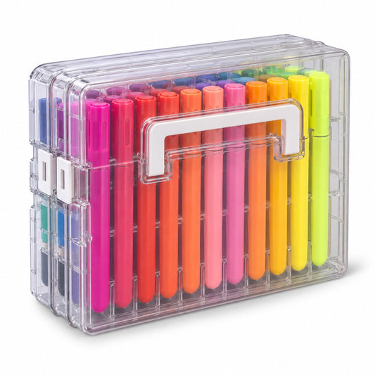 Acrylic Brush Marker 24 Colors || الوان اكريليك برش ماركر 24 لون براس فرشة